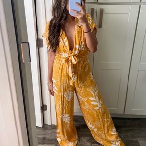 Tropical Yellow Jumpsuit